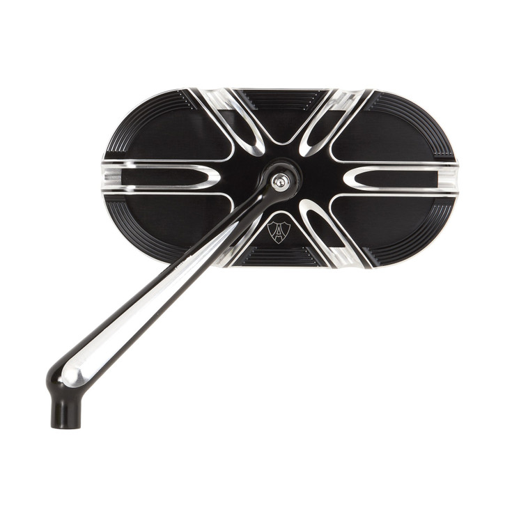Arlen Ness Deep Cut Forged Mirror Black Harley | rotationwheels.com