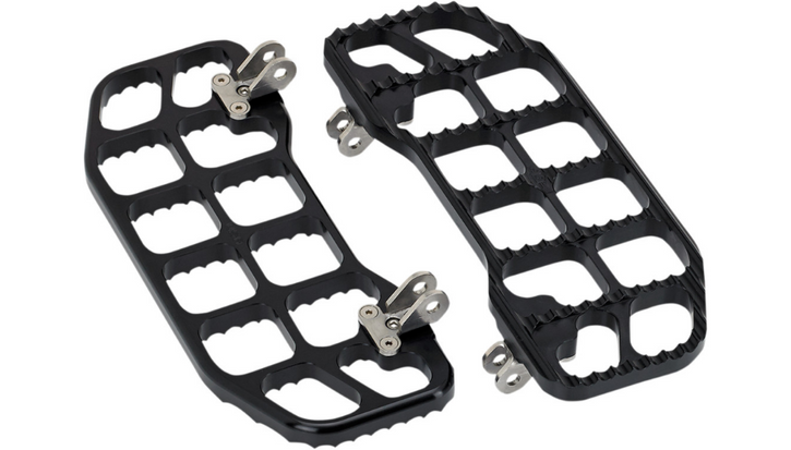 Joker Machine Mini Serrated Floorboard - Black (CNC Billet Aluminum)