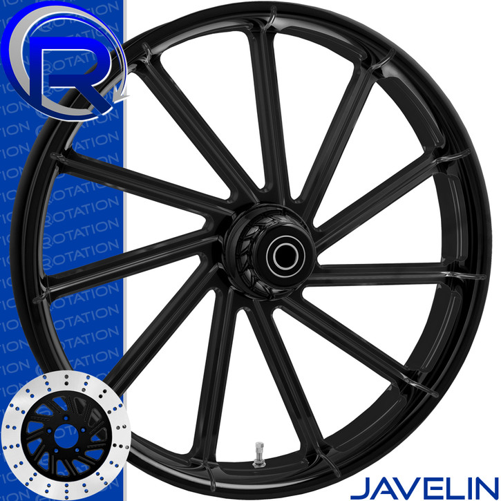 Javelin Gloss Black Softail Dyna Vrod Wheel | RotationWheels.com