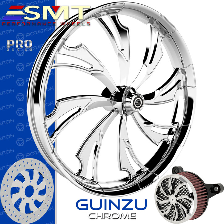 SMT Machining Guinzu Chrome Custom Motorcycle Wheel Package