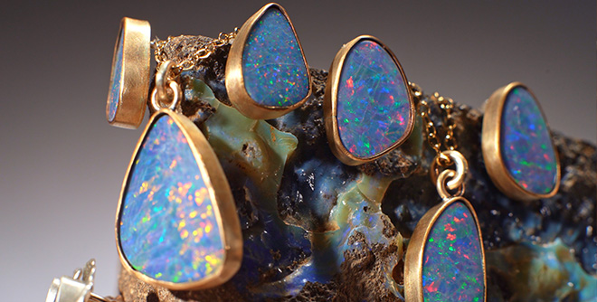 Australian Black Opal Pendant | Wixon Jewelers