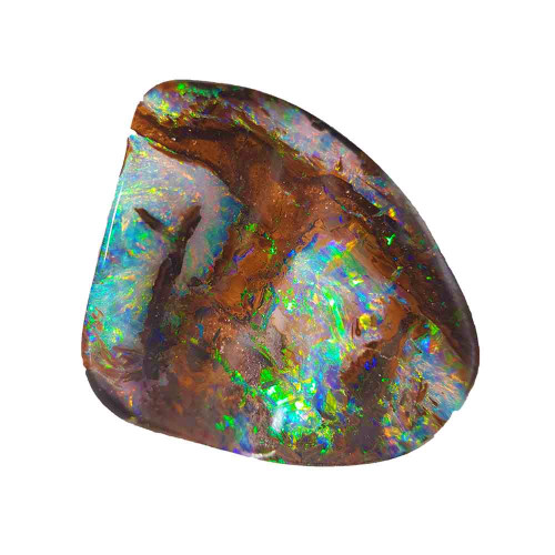 ELECTRIC GARDEN NATURAL SOLID AUSTRALIAN BOULDER OPAL LOOSE STONE