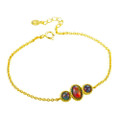 GRANDEUR GALA STERLING SILVER AUSTRALIAN OPAL BRACELET
