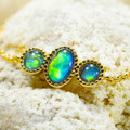 GRANDEUR GALA STERLING SILVER AUSTRALIAN OPAL BRACELET