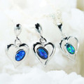 VOLCANIC FLASH STERLING SILVER AUSTRALIAN OPAL JEWELLERY SET