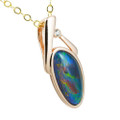 BRAKE DANCE 18KT GOLD PLATED AUSTRALIAN OPAL NECKLACE