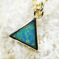 TEAL WONDER 14KT GOLD AUSTRALIAN OPAL NECKLACE