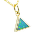 * TEAL WONDER 14KT GOLD AUSTRALIAN OPAL NECKLACE