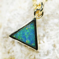 * TEAL WONDER 14KT GOLD AUSTRALIAN OPAL NECKLACE