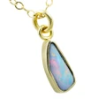 * MUSHROOM MIRROR 14KT GOLD AUSTRALIAN OPAL NECKLACE