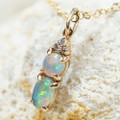 GRAND SHOW 14KT GOLD AUSTRALIAN OPAL NECKLACE