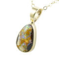 AMULET 14KT GOLD AUSTRALIAN OPAL NECKLACE