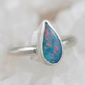 *WHIMSY WONDER STERLING SILVER AUSTRALIAN OPAL RING