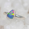 * MASTERPIECE STERLING SILVER AUSTRALIAN OPAL RING