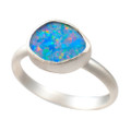 * 1 LUXOR STERLING SILVER AUSTRALIAN OPAL RING
