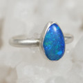 * 1 ERA RELICS STERLING SILVER AUSTRALIAN OPAL RING