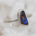 * 1 BEACH LIFESTYLE STERLING SILVER AUSTRALIAN BOULDER OPAL RING