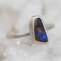 * 1 BEACH LIFESTYLE STERLING SILVER AUSTRALIAN BOULDER OPAL RING