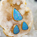NILE TREASURE 18KT ROSE GOLD FILLED OPAL JEWELRY SET