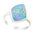 * 1 RENEWAL STERLING SILVER OPAL RING