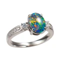 * 1 IMPROV STERLING SILVER AUSTRALIAN OPAL RING