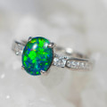 UP TEMPO STERLING SILVER AUSTRALIAN OPAL RING