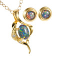 FELICITY 18KT GOLD PLATED AUSTRALIAN OPAL JEWELRY SET