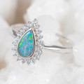 GALORE STERLING SILVER AUSTRALIAN OPAL JEWELRY SET