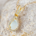 SLY 18KT GOLD AUSTRALIAN SOLID OPAL JEWELRY SET