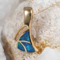 * 1 DEL REY 14KT GOLD & DIAMOND AUSTRALIAN OPAL JEWELRY SET