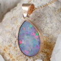 GEM DANCE 14KT ROSE GOLD FILLED AUSTRALIAN OPAL NECKLACE