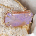 GEM BLAST 14KT ROSE GOLD FILLED AUSTRALIAN OPAL NECKLACE