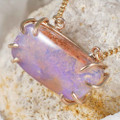 GEM BLAST 14KT ROSE GOLD FILLED AUSTRALIAN OPAL NECKLACE