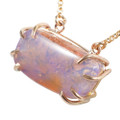 GEM BLAST 14KT ROSE GOLD FILLED AUSTRALIAN OPAL NECKLACE
