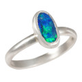 OPAL BRILLIANCE STERLING SILVER AUSTRALIAN OPAL RING