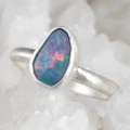 * 1 DREAM COLOR STERLING SILVER AUSTRALIAN OPAL RING