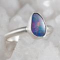 * 1 DREAM COLOR STERLING SILVER AUSTRALIAN OPAL RING