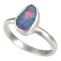 * 1 DREAM COLOR STERLING SILVER AUSTRALIAN OPAL RING