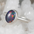 * OPAL CREATION STERLING SILVER AUSTRALIAN OPAL RING