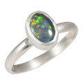 QUEEN BEE STERLING SILVER AUSTRALIAN BOULDER OPAL RING