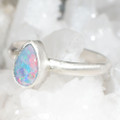LOVED HUG STERLING SILVER AUSTRALIAN OPAL RING