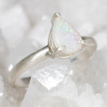 BRIGHT VORTEX STERLING SILVER AUSTRALIAN OPAL RING