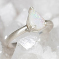 BRIGHT VORTEX STERLING SILVER AUSTRALIAN OPAL RING