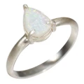 * 1 BRIGHT VORTEX STERLING SILVER AUSTRALIAN OPAL RING