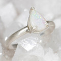 * 1 BRIGHT VORTEX STERLING SILVER AUSTRALIAN OPAL RING