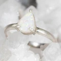 * 1 BRIGHT VORTEX STERLING SILVER AUSTRALIAN OPAL RING