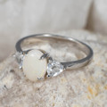 SUN KISS STERLING SILVER WHITE OPAL JEWELRY SET