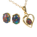 LUNAR SPLASH 18KT GOLD PLATED AUSTRALIAN OPAL JEWELRY SET LUNAR SPLASH 18KT GOLD PLATED AUSTRALIAN OPAL JEWELRY SET
