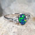 OPAL SEDUCTION STERLING SILVER AUSTRALIAN OPAL JEWELRY SET