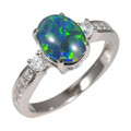 DEEP DEDICATION STERLING SILVER AUSTRALIAN OPAL RING